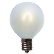G50 Satin Glass Cool White FlexFilament Globe Light LED Edison Bulbs, E17 - Intermediate Base