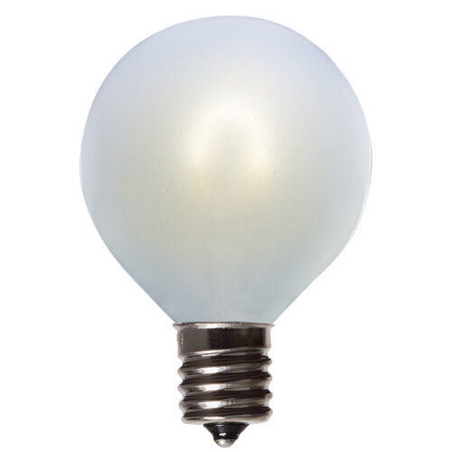 G50 Satin Glass Cool White FlexFilament Globe Light LED Edison Bulbs, E17 - Intermediate Base