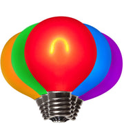 G50 Satin Glass Multicolor FlexFilament Globe Light LED Edison Bulbs, E17 - Intermediate Base