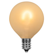 G50 Satin Glass Warm White FlexFilament Globe Light LED Edison Bulbs, E12 - Candelabra Base