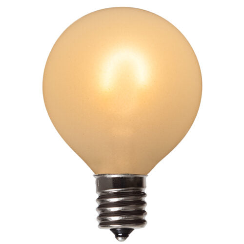 G50 Satin Glass Warm White FlexFilament Globe Light LED Edison Bulbs, E17 - Intermediate Base