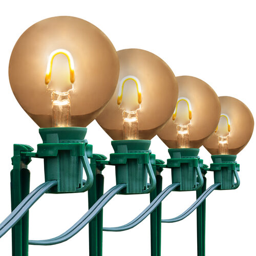 G50 Warm White FlexFilament Shatterproof Garden LED Pathway Lights, 25 Lights, 7.5 Inch Stakes, 25'