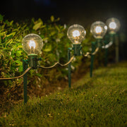 G50 Warm White FlexFilament Shatterproof Garden LED Pathway Lights, 25 Lights, 7.5 Inch Stakes, 25'