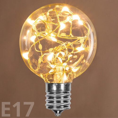 G50 Warm White LEDimagineTM Fairy Light Bulbs, E17 - Intermediate Base