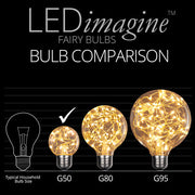 G50 Warm White LEDimagineTM Fairy Light Bulbs, E26 - Medium Base