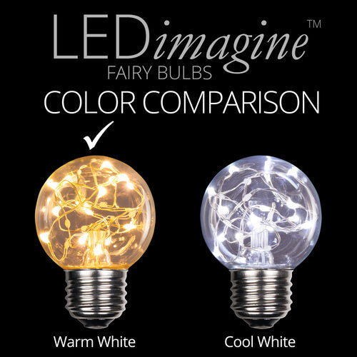 G50 Warm White LEDimagineTM Fairy Light Bulbs, E26 - Medium Base