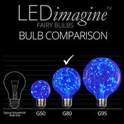 G80 Blue ImagineLED TM Fairy Light Bulbs