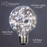 G80 Cool White LEDimagineTM Fairy Light Bulbs