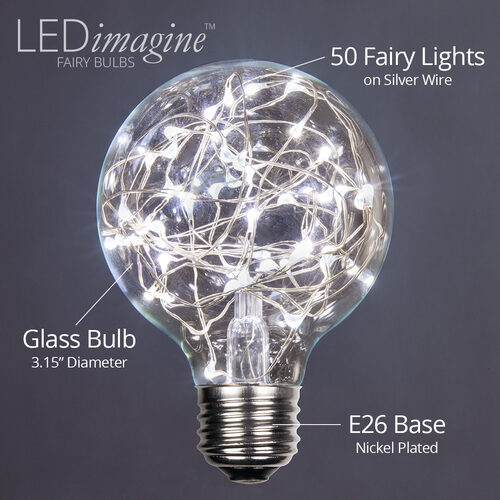 G80 Cool White LEDimagineTM Fairy Light Bulbs