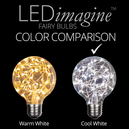 G80 Cool White LEDimagineTM Fairy Light Bulbs