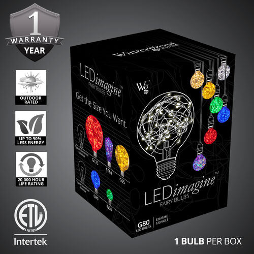 G80 Green LEDimagineTM Fairy Light Bulbs