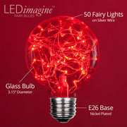 G80 Red LEDimagineTM Fairy Light Bulbs