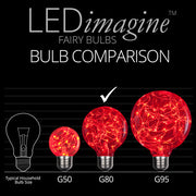 G80 Red LEDimagineTM Fairy Light Bulbs
