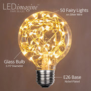 G80 Warm White LEDimagineTM Fairy Light Bulbs