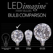 G95 Cool White LEDimagineTM Fairy Light Bulbs