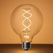 G95 Transparent Glass Warm White FlexFilament Globe Light LED Edison Bulbs