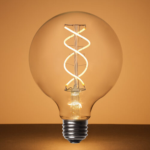 G95 Transparent Glass Warm White FlexFilament Globe Light LED Edison Bulbs