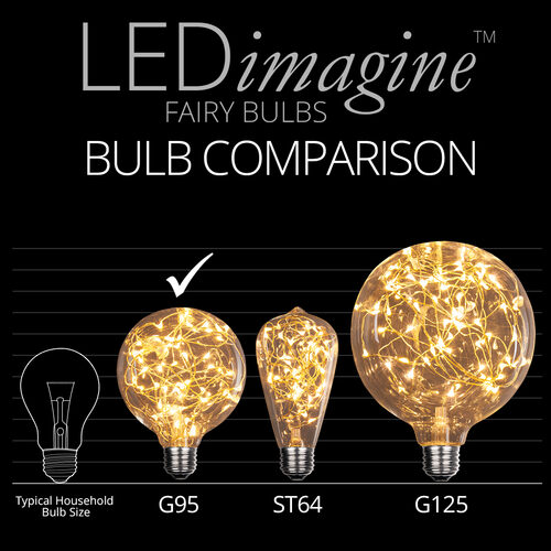 G95 Warm White LEDimagineTM Fairy Light Bulbs