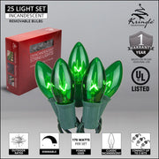 Green C9 Lights on Green Wire