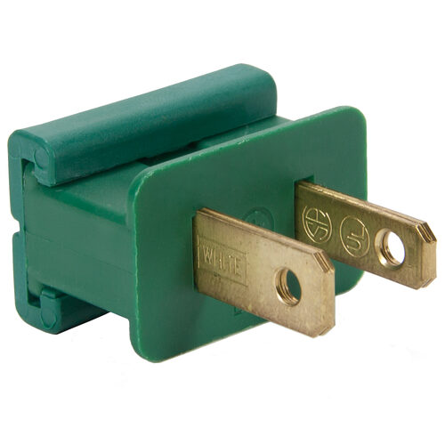 Green Polarized Male Zip Plug, SPT1, 5 pk