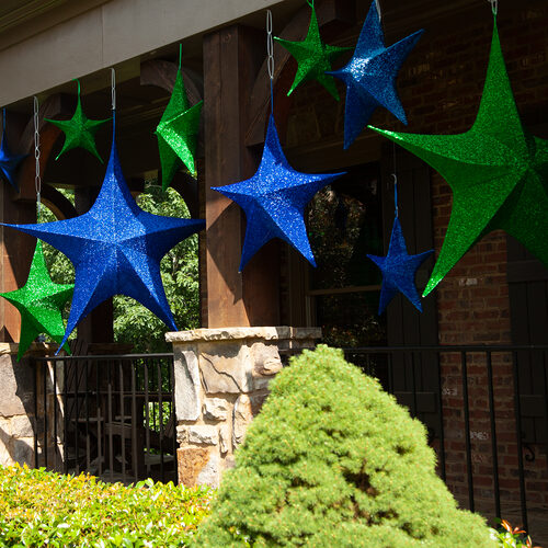 Green Polymesh Unlit Fold Flat Commercial Star