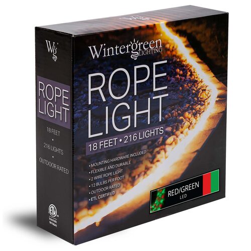 Green, Red LED Rope Light, 18 ft