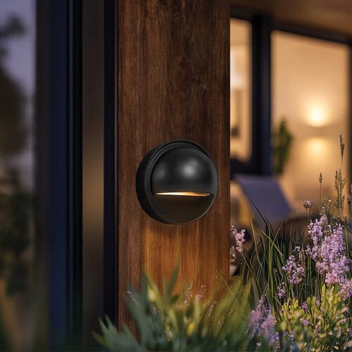 Harper Low Voltage Landscape Lighting Deck Light, Black