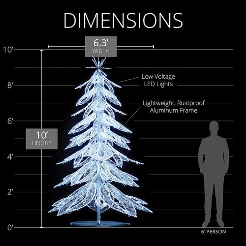 Ice Wave LED Christmas Tree
