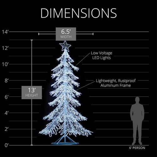 Icy LED Christmas Tree