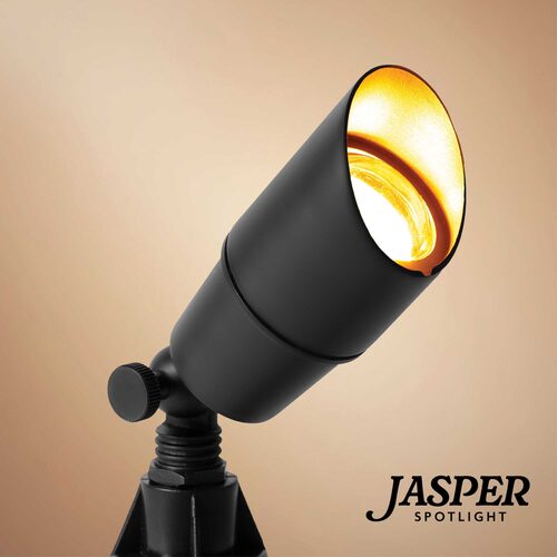 Jasper Low Voltage Landscape Lighting Outdoor Compact Spotlight, Black