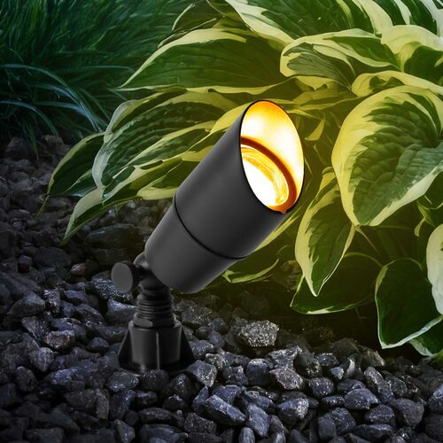 Jasper Low Voltage Landscape Lighting Outdoor Compact Spotlight, Black