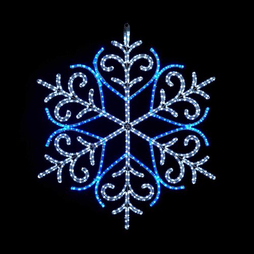 LED Christmas Snowflake with 12-Point Ornamental Star Center