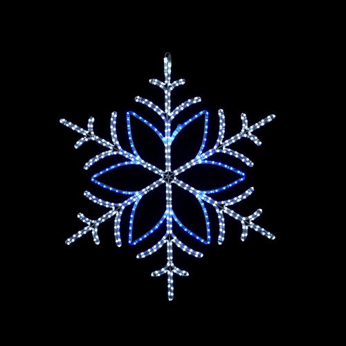 LED Christmas Snowflake with 6-Point Flower Center