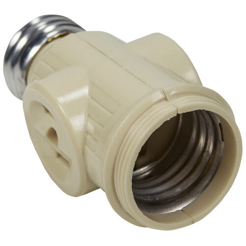 Light Socket Adapter, 2-Tap Outlets