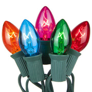 Multicolor C7 Lights on Green Wire