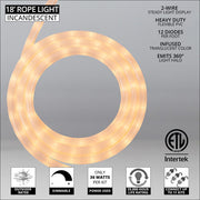 Pearl White Rope Light, 18 ft