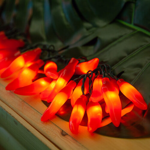 Red Chili Pepper Cluster Light Set