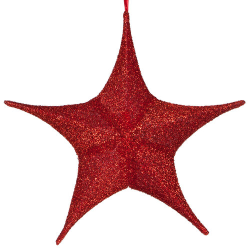 Red Polymesh Unlit Fold Flat Commercial Star