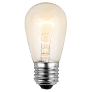 S14 Clear Transparent Bulbs, E26 - Medium Base