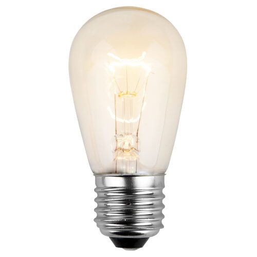 S14 Clear Transparent Bulbs, E26 - Medium Base