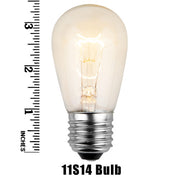 S14 Clear Transparent Bulbs, E26 - Medium Base