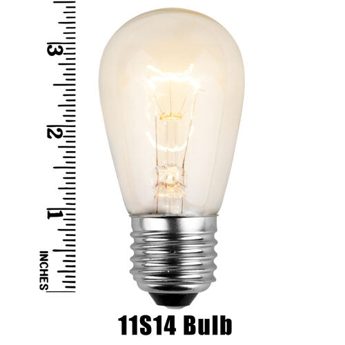 S14 Clear Transparent Bulbs, E26 - Medium Base