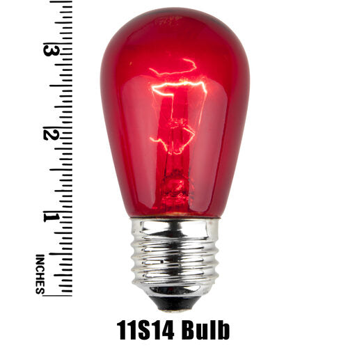 S14 Multicolor Transparent Bulbs, E26 - Medium Base