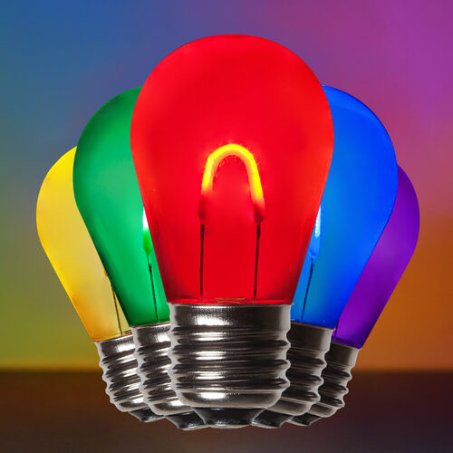 S14 Shatterproof Multicolor FlexFilament TM LED Bulbs