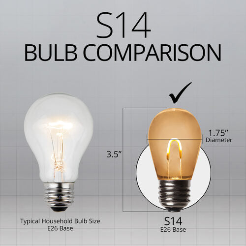 S14 Shatterproof Warm White FlexFilament TM LED Bulbs