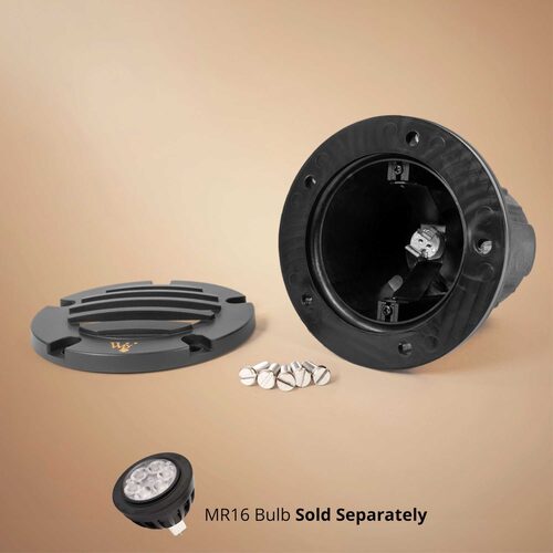 Savannah Landscape Well Light with Gravel Guard, Black