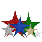Silver Polymesh Unlit Fold Flat Commercial Star
