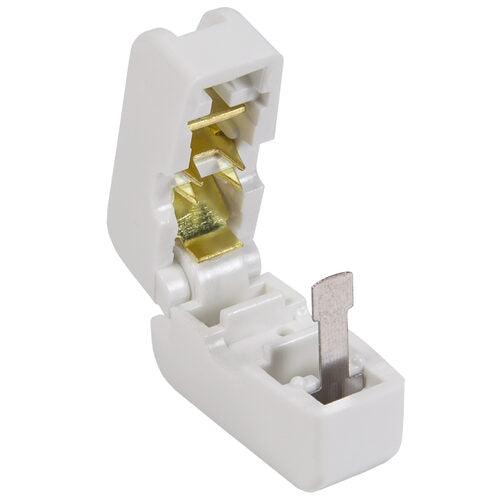 Snap-On Female Zip Plug, SPT1, White