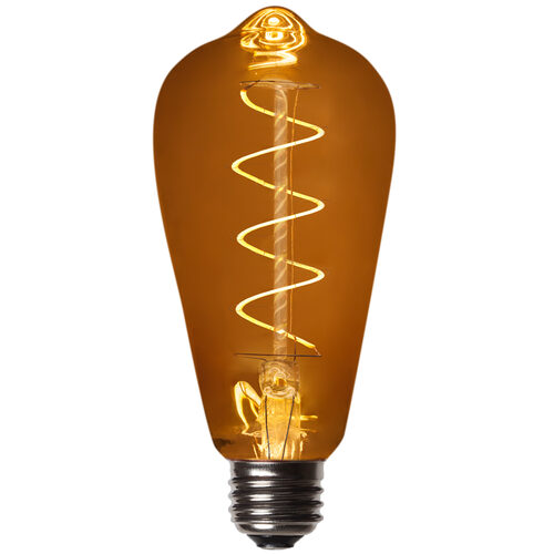 ST64 Antiqued Glass Warm White FlexFilament LED Edison Bulbs