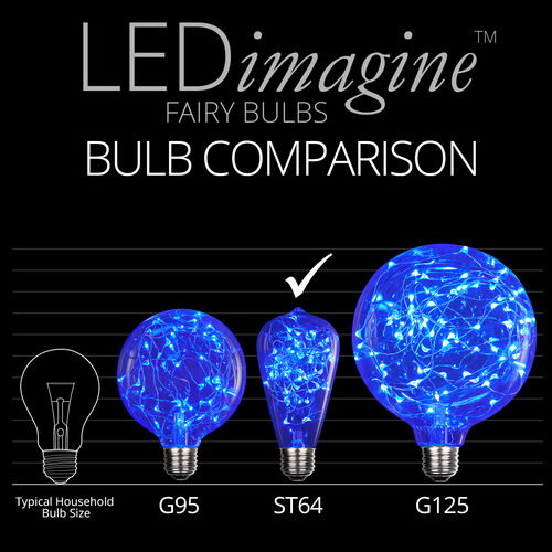 ST64 Blue LEDimagineTM Fairy Light Bulbs